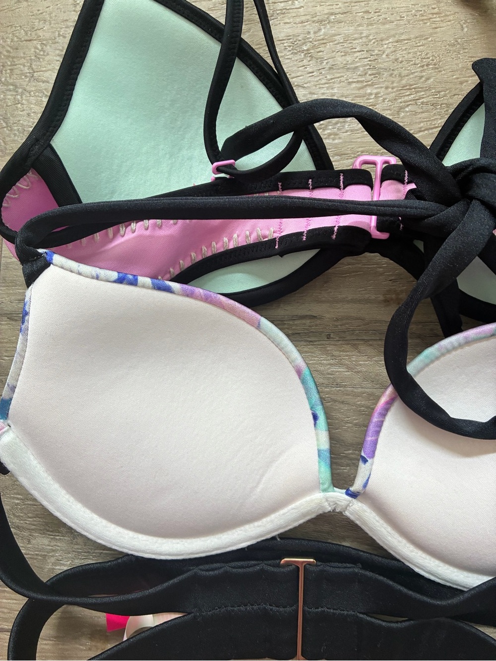 Victoria Secret 2 Push Up Bikini Swim Tops The Flirt Hottie Halter - Picture 6 of 12